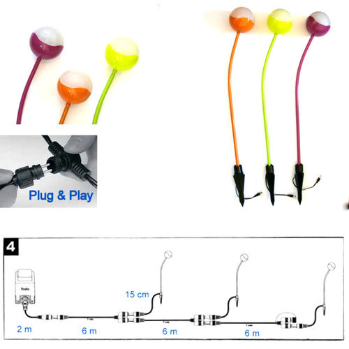 Luxform “Poppy Head” Glow Light (3 Set) Plug & Play System