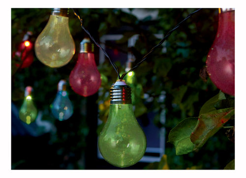 Luxform Lighting battery string lights - 10 Coloured Bulbs - Salsa