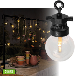 Luxform Lighting battery string lights 20 clear bulbs - Fiji