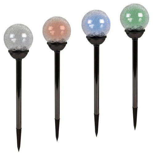 Luxform Lighting Solar Globe Light, Black Pearl – Large Globe - 4 Lights
