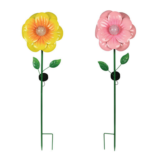 Luxform Lighting Anemone Tall Flower Lights – 2 Mixed Yellow & Pink Lights