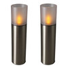 Luxform Lighting Lambada Post Light – Flickering Flame - 2 Lights