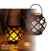 Luxfrom Lighting Solar Rattan Hanging / Table Lantern - 1 Light