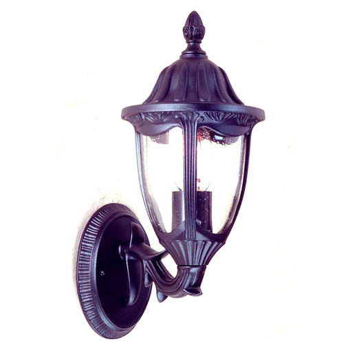 Outdoor Wall  Round Design in Black – Lincoln Up - 1 Light
