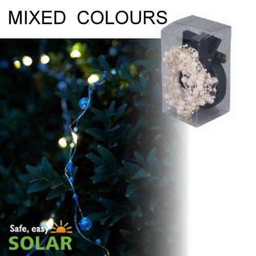 Luxform Solar Sting Light, Pearl Romantic = Mixed Colours Blue / Pink / White Pearls