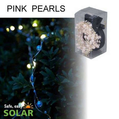 Luxform Solar Sting Light, Pearl Romantic = Pink Pearls 3 SETS