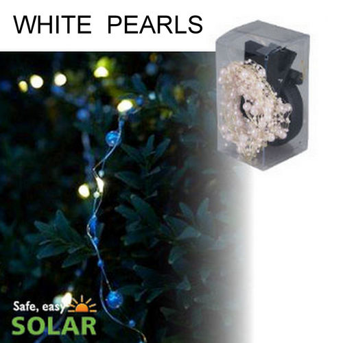 Luxform Solar Sting Light, Pearl Romantic = White Pearl 3 SETS